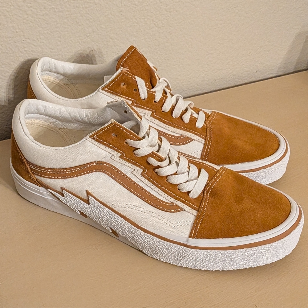 NEW Mens Vans Old Skool Bolt Canvas Suede Cathay Spice Size 9.5 Sneaker Shoes